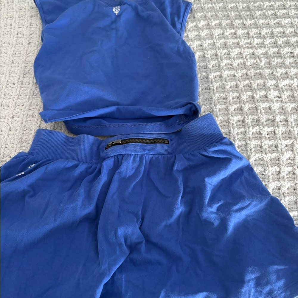 Free People Blue Skort Set